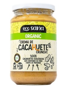 Crema Cacahuete Crunchy Bio 350G Ecosana 2