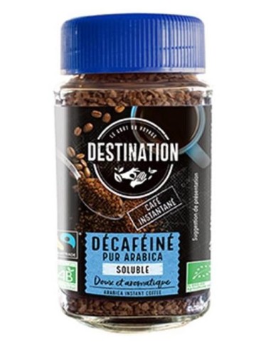 Café Soluble 100% Arábica Liofilizado Descafeinado Bio, 100 G de Destination