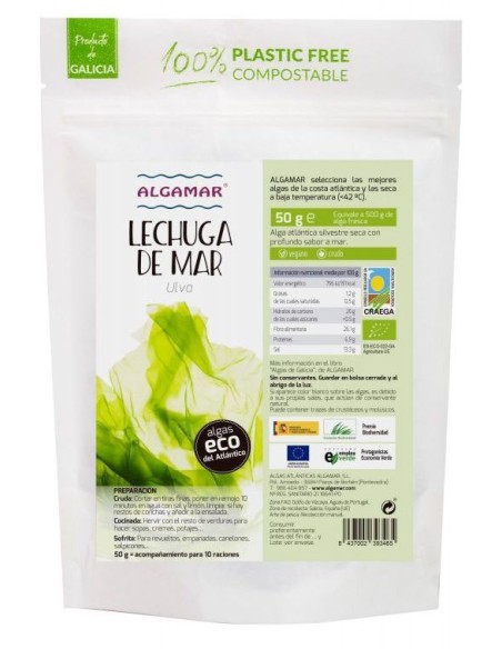 Alga Lechuga de Mar en Copos
