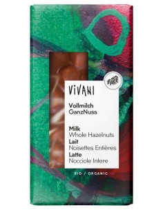 Chocolate Con Leche Y Avellanas Enteras 100 Gramos Bio Vivani 2