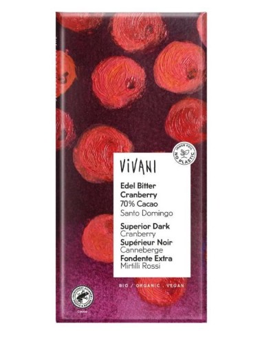 Chocolate Negro Superior con Arándanos de Vivani