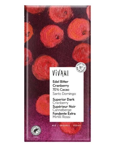 Chocolate Negro Superior con Arándanos de Vivani