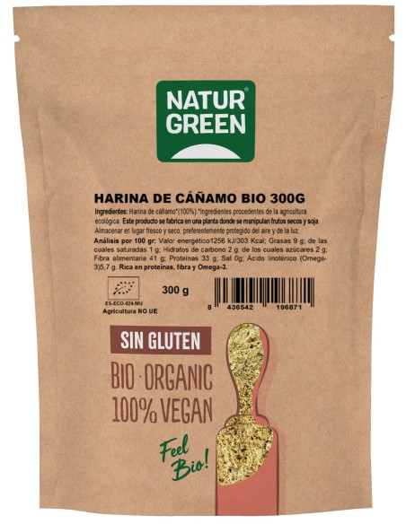 Harina De Caðamo 300 Gr de Naturgreen