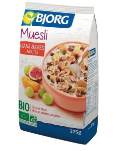 Muesli Frutas Sin Azúcar Añadido Bio, 375 G de Bjorg 2