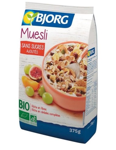 Muesli Frutas Sin Azúcar Añadido Bio, 375 G de Bjorg