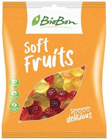Caramelos De Goma Sabor Frutas Sin Gelatina Bio, 100 G de Biobon