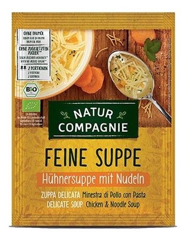 Sopa Instantánea De Pollo Con Fideos Bio, 80 G de Natur Compagnie