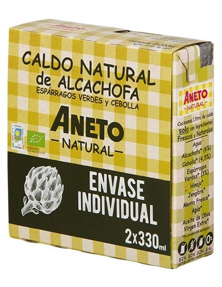 Caldo De Alcachofa Esparragos-Cebolla 2Udx330M Eco de Aneto