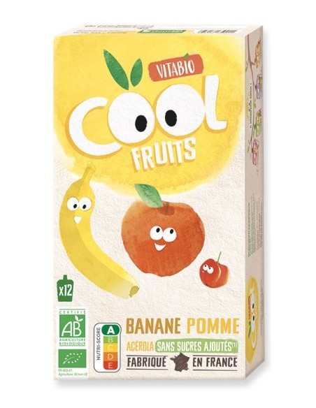 Vitabio - Cool Fruits Platano Manzana 12 x 90 g
