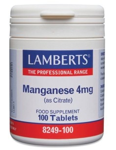 Manganeso 4 mg (Como citrato) 100 Tabs. de Lamberts 2