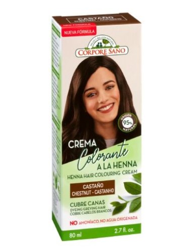 Crema Colorante cabello Castaño 80 ml de Corpore Sano