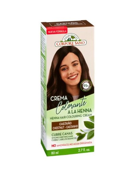 Crema Colorante cabello Castaño 80 ml de Corpore Sano