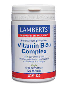 Pack 5 Vitaminas B-50 Lamberts 120 Tabletas Energía Vital