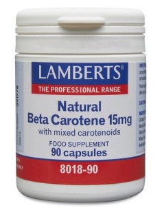 Pack 5 Beta Caroteno Natural 15 mg 90 Cápsulas Lamberts