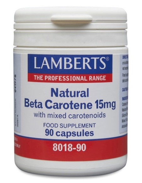 Pack 5 Uds. Beta caroteno Natural 15 mg 90 Caps. de Lamberts