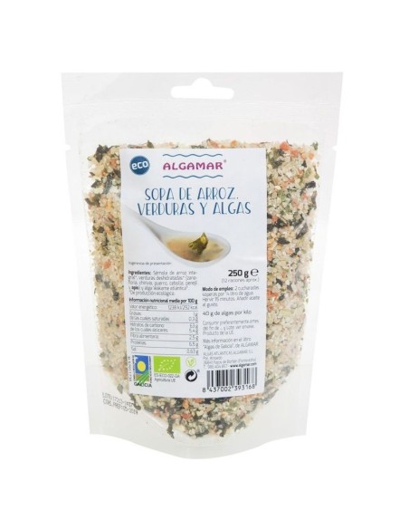 Sopa de Arroz, Verduras  y Algas 500 g