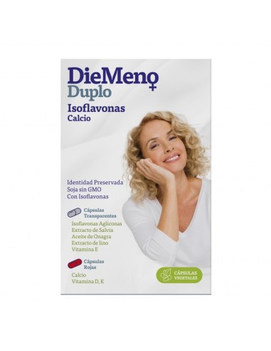 Diemeno Duplo - Cápsulas entéricas Ricas en Isoflavonas, con Calcio