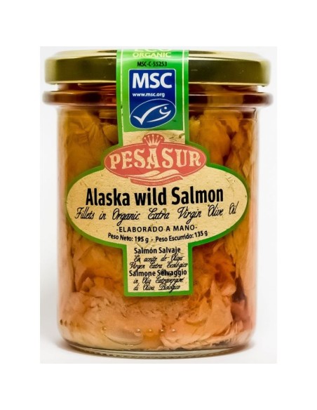 Lomos de Salmón Salvaje Msc (Tarro Cristal)