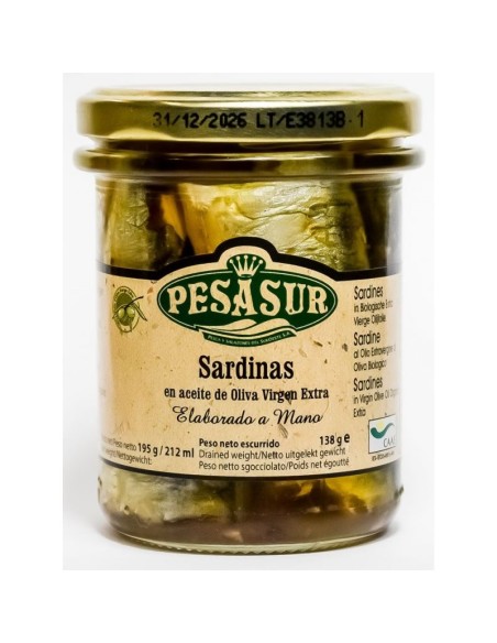 Sardinas 3/4 Piezas (Tarro Cristal)