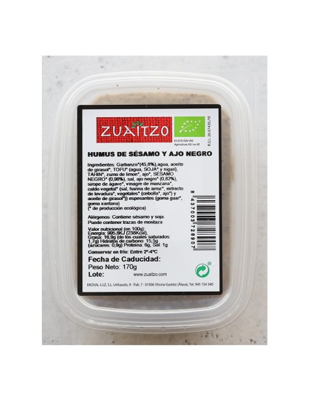 Humus con Sésamo y Ajo Negro