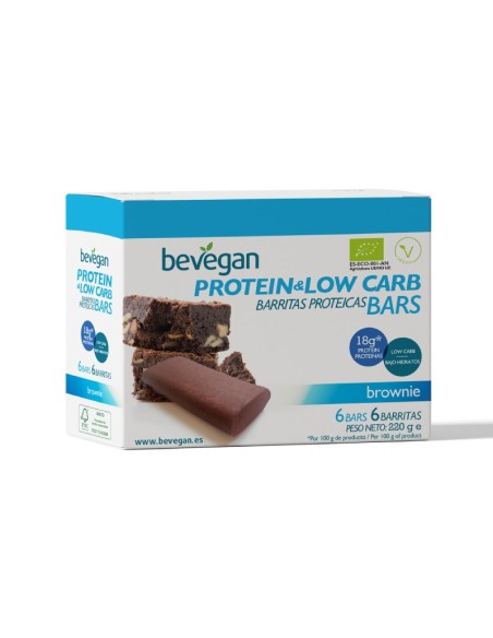 Barrita Proteica Baja en Carbohidratos Brownie  de Bevegan