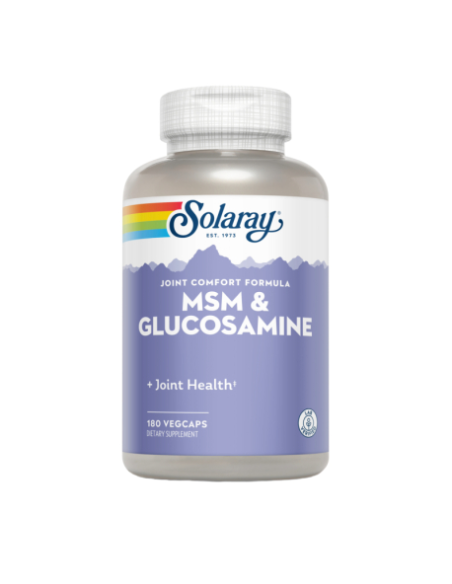 MSM & Glucosamina Solaray 180 Vegcaps  Apoyo Articular