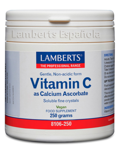 Pack 5 Ascorbato de Calcio 250g Lamberts Polvo Vitalidad