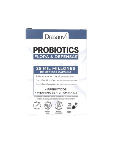 Probiotics Flora Y Defensas 20 Capsulas Drasanvi