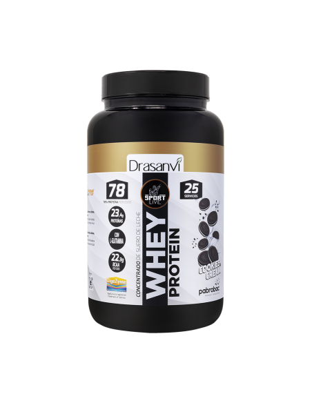 Whey Protein Concentrada Cookies And Cream 750G Sport Live Drasanvi