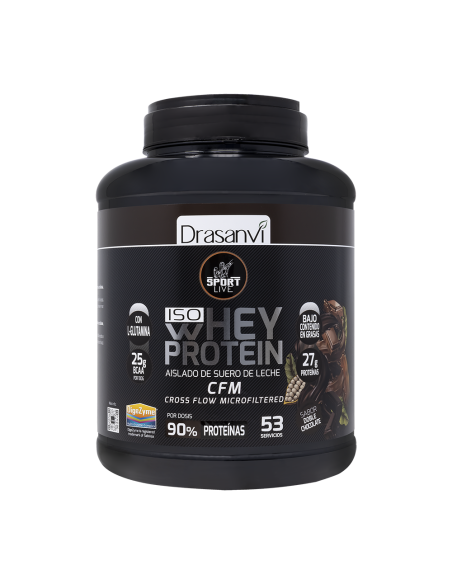 Whey Protein Aislado Doble Chocolate 1,6Kg Sport Live Drasanvi