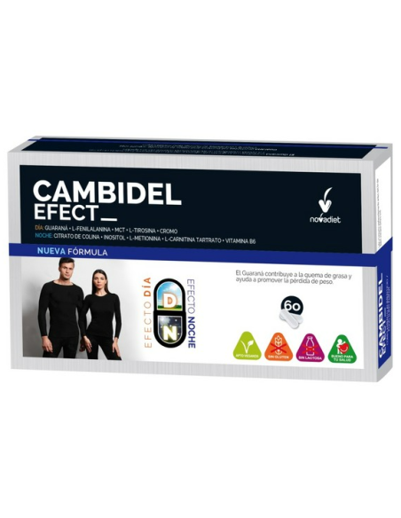 Pack 3x2 Cambidel Efect Envase de 60 cápsulas vegetales de Novadiet