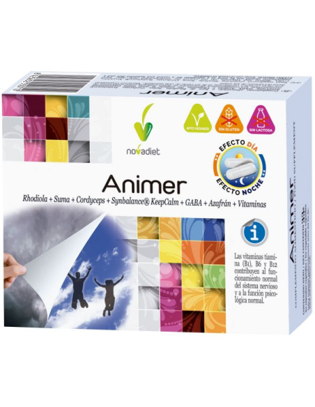Pack 3x2 Animer Envase de 60 cápsulas vegetales. de Novadiet