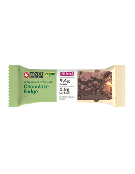 Vegan Creamy Core Bars Chocolate Peanut Caramel 45G X 12Ud de Maxinutrition