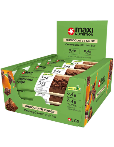 Barras Veganas Maxinutrition Chocolate Fudge 45g x12uds