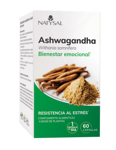 Ashwagandha Natysal 60 Cápsulas  Energía y Bienestar Natural