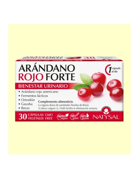 Arándano Rojo + D-Manosa (Con Brezo, Gayuba, Ortosifón Y Probióticos) 7 Sticks de Natysal