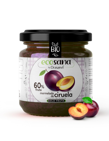 Mermelada Extra Ciruela Sin Azucar Bio 255G Ecosana