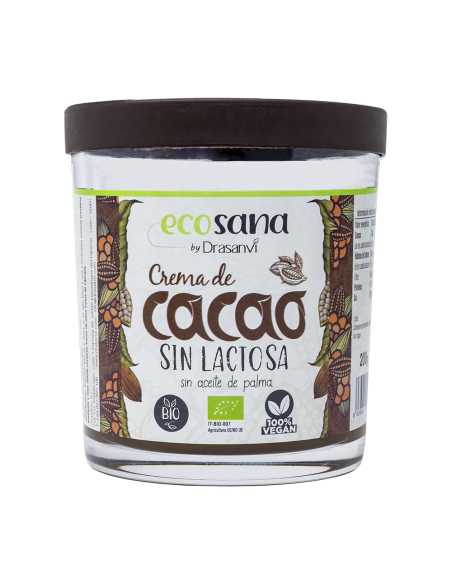 Crema Cacao y Avellanas Bio Sin Lactosa 200g Ecosana