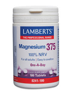 Pack 2 Magnesio 375 mg 180 tabletas Lamberts calidad premium