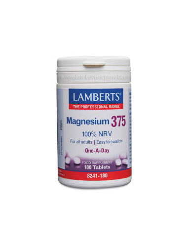 Pack 2 Uds. Magnesio 375 mg por tableta 180 Tabs. de Lamberts