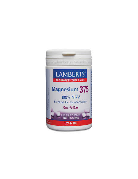 Pack 2 Uds. Magnesio 375 mg por tableta 180 Tabs. de Lamberts