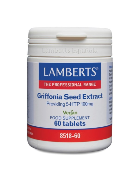 Pack 2 Uds. 5HTP 100 mg (Extracto de semillas de Griffonia)  60 Tabs. de Lamberts