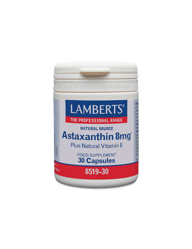 Pack 2 Uds. Astaxantina 8 mg con Vitamina E Natural 30 Caps. de Lamberts