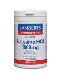 Pack 2 L-Lisina HCl 1000 mg 120 Tabs Lamberts Oferta