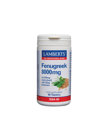 Pack 2 Uds. Fenogreco 8000 mg con Cromo (Saponinas 250 mg) de Lamberts