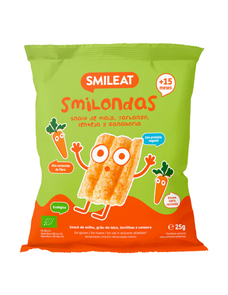 Smilondas Zanahoria Bio, 25 G de Smileat
