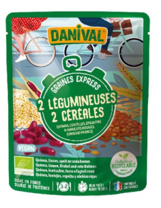 Mix De 2 Cereales Y 2 Legumbres Ecológicos Bio, 250 G de Danival