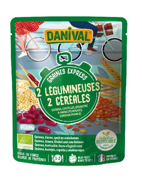 Mix ecológico bio de 2 cereales y 2 legumbres Danival 250g