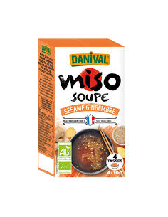 Sopa Miso Bio con Sésamo y Jengibre Danival 4x10g