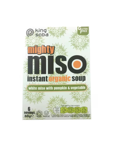 Sopa De Miso Con Calabaza Y Verduras Sin Gluten Bio, 6 X 10 G de King Soba
